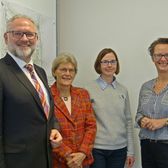 Spenden-Runde mit Stephan Hof, Ingeborg Hilger, Kirsten Josefczak und Astrid Herrmann v.l.