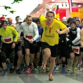 Start zum Spindellauf im Shopping Center