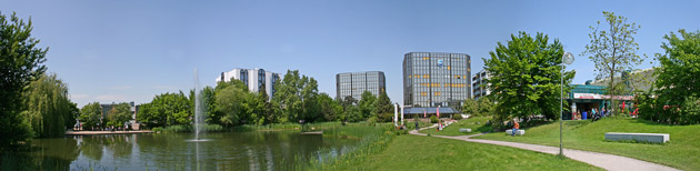 Grünes Arbeitsumfeld am Gewerbepark-See
